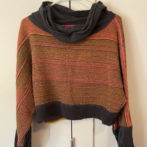 Free People cropped, distressed styled sweater
